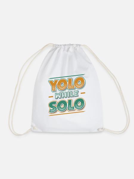 Solo stolze Single, Happy Single - Turnbeutel - Weiß