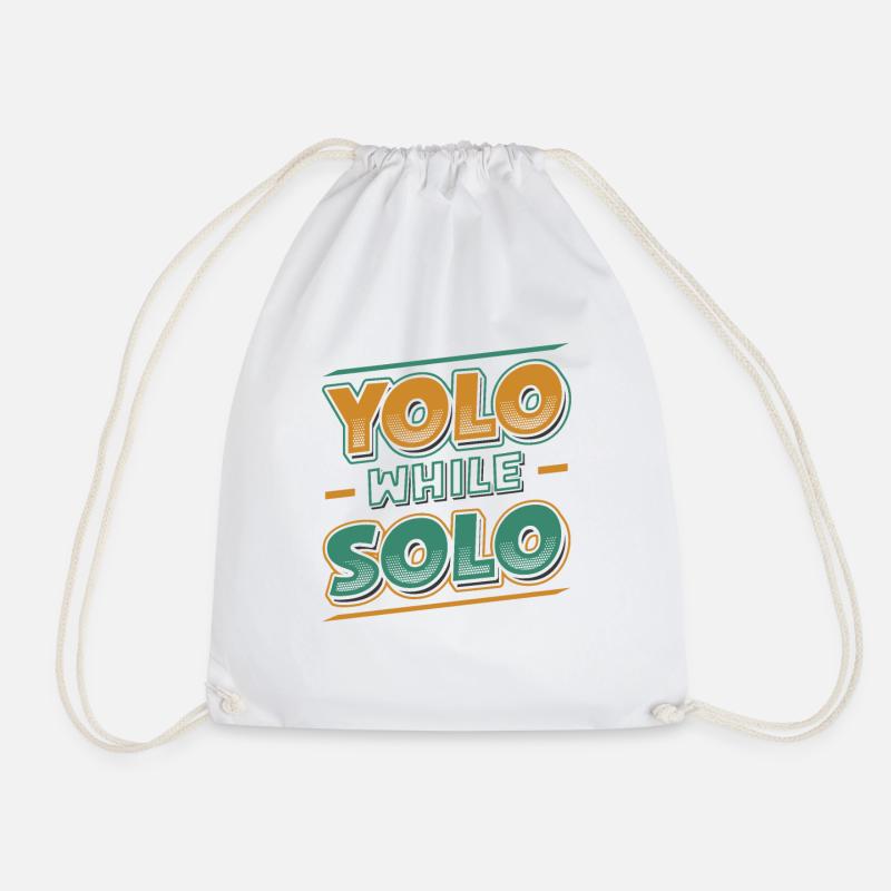 Solo stolze Single, Happy Single - Turnbeutel - Weiß