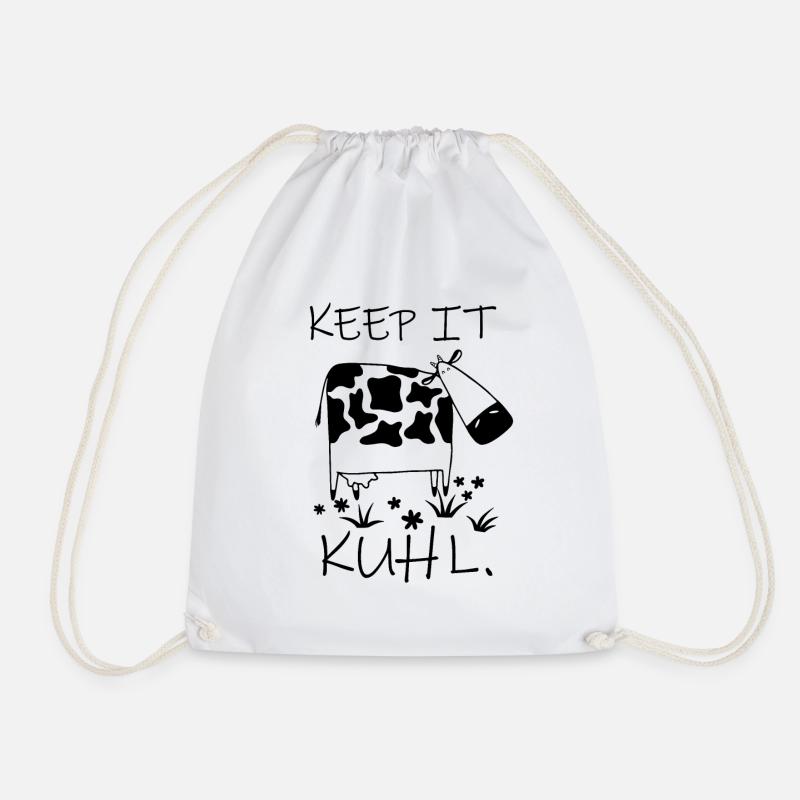 Kuh Spruch - Keep it Kuhl - Turnbeutel - Weiß
