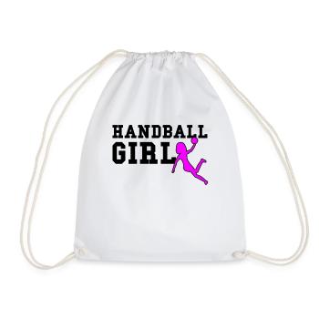 handball girl - Turnbeutel - Weiß - Vorne