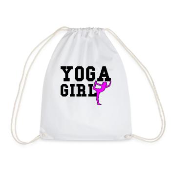 fille de yoga - Sac de sport léger - blanc - Devant