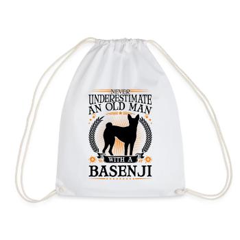 Basenji Old Man Congo Terrier Retraité - Sac de sport léger - blanc - Devant