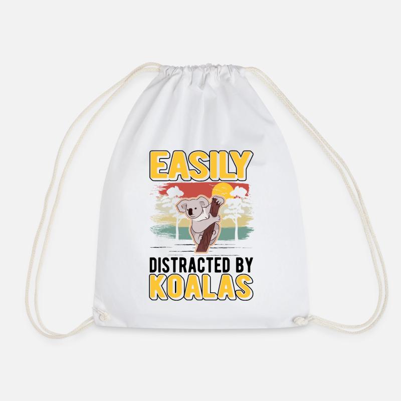 Easily distracted by Koalas - Turnbeutel - Weiß