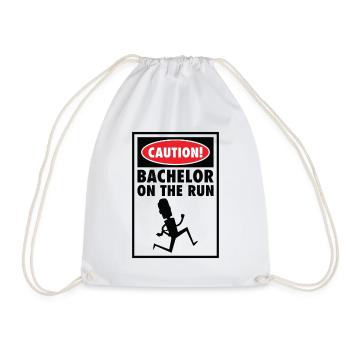 Bachelor Caution Bräutigam Heiraten Hochzeitstag - Turnbeutel - Weiß - Vorne