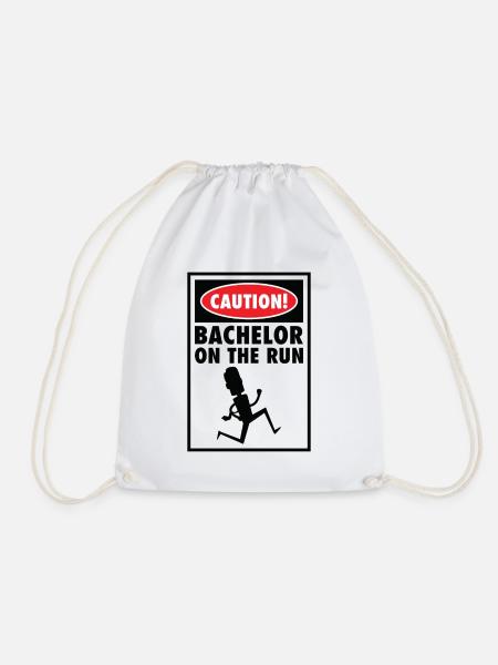 Bachelor Caution Bräutigam Heiraten Hochzeitstag - Turnbeutel - Weiß
