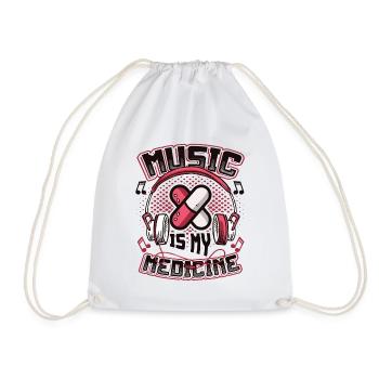 La musique est ma médecine Mélomanes - Sac de sport léger - blanc - Devant