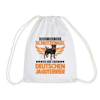 Deutscher Jagdterrier Schutzengel - Turnbeutel - Weiß - Vorne