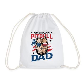American Pitbull Dad 4. Juli - Turnbeutel - Weiß - Vorne