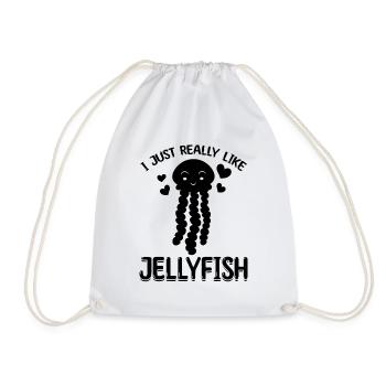 Ich mag einfach Jellyfish Jellyfish Lover - Turnbeutel - Weiß - Vorne
