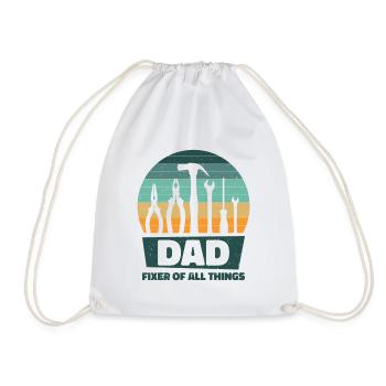 Dad Carpenter Woodworker Woodworking - Drawstring Bag - white - Front