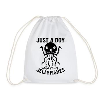 Juste un garçon qui aime les méduses quallen - Sac de sport léger - blanc - Devant