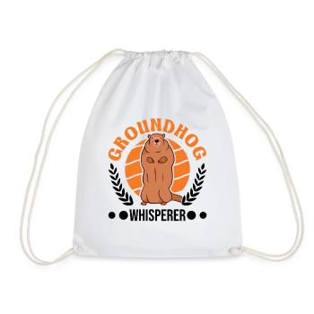 Murmeltier Flüsterer Groundhog Whisperer - Turnbeutel - Weiß - Vorne