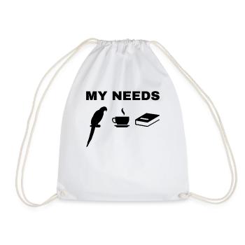 Mes besoins Parrot Bird Coffee Book - Sac de sport léger - blanc - Devant