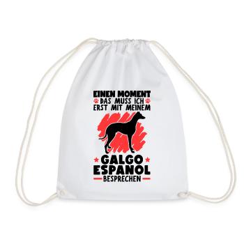 Mit meinem Galgo Espanol besprechen Windhund - Turnbeutel - Weiß - Vorne
