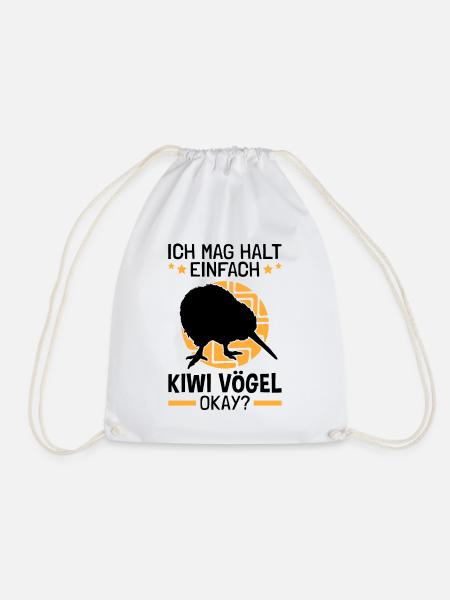 Ich mag einfach Kiwi Vogel Neuseeland - Turnbeutel - Weiß