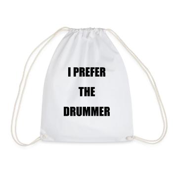 Band Groupie Concert Festival Drummer Drummer - Drawstring Bag - white - Front