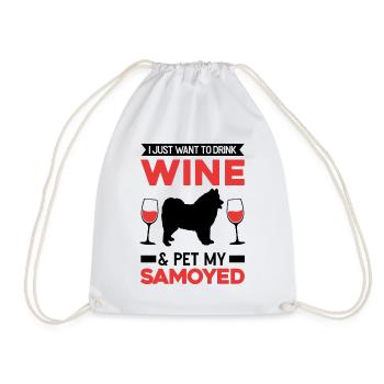 Samoyèdes et vin - Sac de sport léger - blanc - Devant