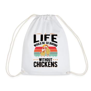 La vie serait si ennuyeuse sans Chickens Hühner - Sac de sport léger - blanc - Devant