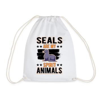 Sea Lion Spirit animal Seal - Drawstring Bag - white - Front