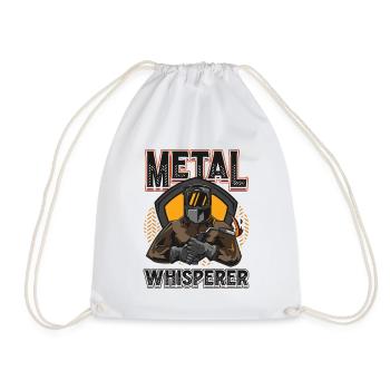 Metal welding machine - Drawstring Bag - white - Front