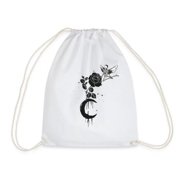 Occult Moonrose Witchcraft Witch Skeleton Occult - Drawstring Bag - white - Front