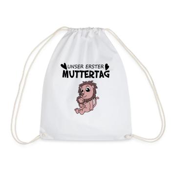Muttertag - erster Muttertag Geschenk - Turnbeutel - Weiß - Vorne