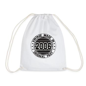Vintage Made In 2006 Original Part Geburtstag 2006 - Turnbeutel - Weiß - Vorne