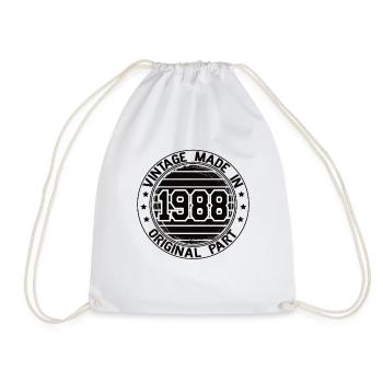 Vintage Made In 1988 Original Part Birthday 1988 - Drawstring Bag - white - Front
