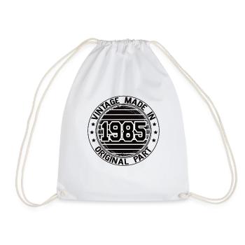 Vintage Made In 1985 Original Part Birthday 1985 - Drawstring Bag - white - Front