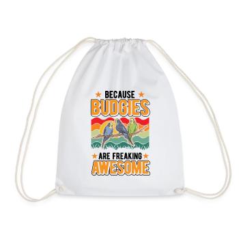 Budgerigar Cadeau Welli Perruche - Sac de sport léger - blanc - Devant