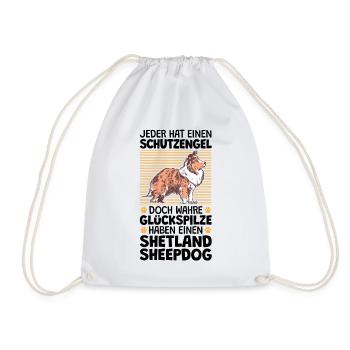 Mein Shetland Sheepdog ist mein Schutzengel - Turnbeutel - Weiß - Vorne