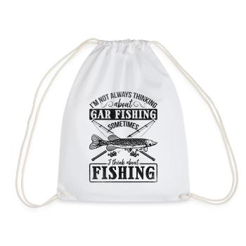 Garfishing - I don't always think of Garfishing - Drawstring Bag - white - Front