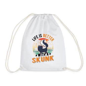 La vie est meilleure avec une Skunk Stinktier - Sac de sport léger - blanc - Devant