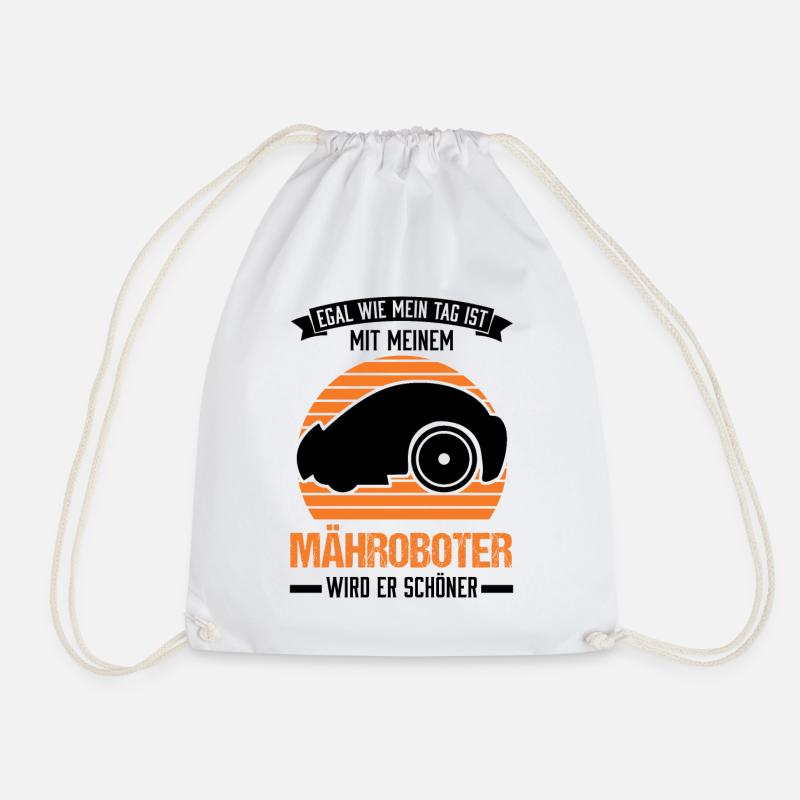 Mähroboter Rasenmähroboter - Turnbeutel - Weiß