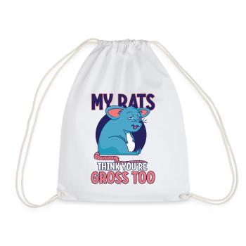 Rat Rongeur Animal de compagnie Propriétaires de rats Rat domestique Rat domestique - Sac de sport léger - blanc - Devant