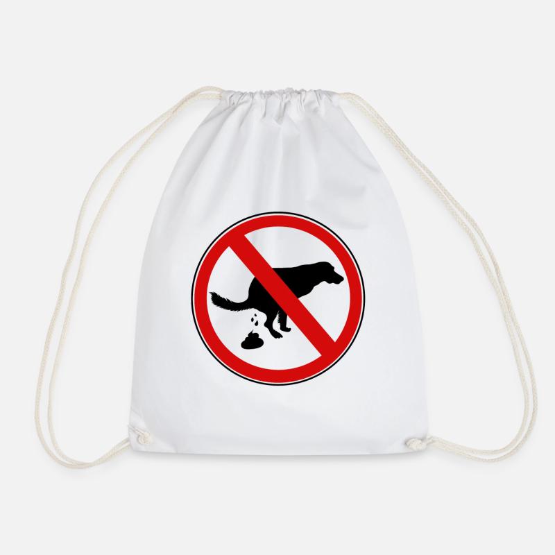 prohibition sign - Drawstring Bag - white