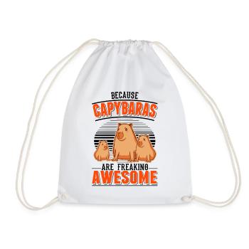 Because Capybaras are freaking awesome - Turnbeutel - Weiß - Vorne