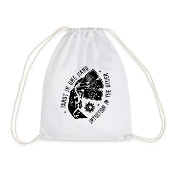Divination Intuition Tarot Cards Fortune Telling - Drawstring Bag - white - Front