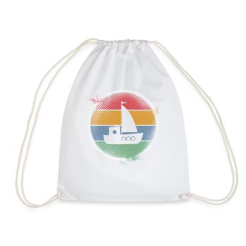 Sailboat Sailor Sailing Kids Motif - Drawstring Bag - white - Front