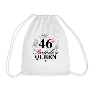46. Geburtstag Birthday Queen 46 Jahre - Turnbeutel - Weiß - Vorne