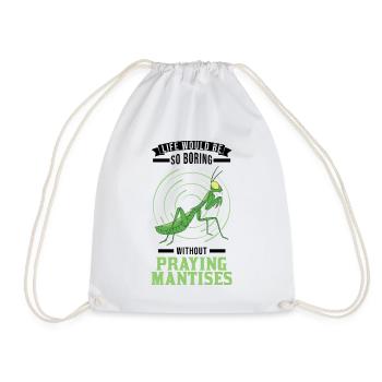Gottesanbeterin Praying Mantis Fangschrecke - Turnbeutel - Weiß - Vorne