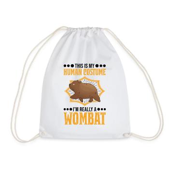 C’est mon costume humain, je suis vraiment un Wombat - Sac de sport léger - blanc - Devant