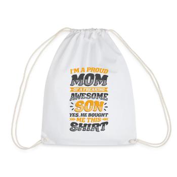 Fière mère d’un fils génial et effrayant - Sac de sport léger - blanc - Devant