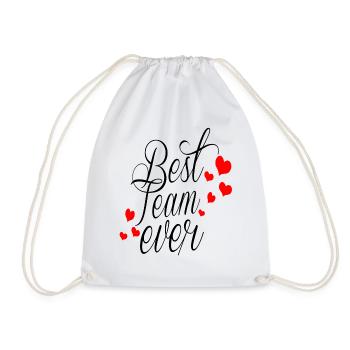 Best Team Ever! - Drawstring Bag - white - Front