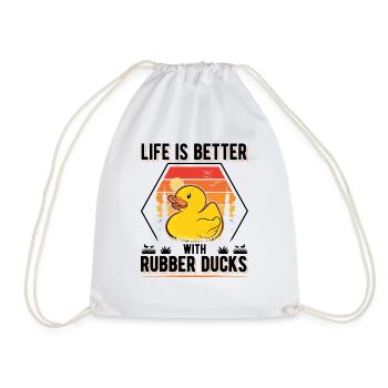 La vie est meilleure avec Rubber Ducks Rubber Duck - Sac de sport léger - blanc - Devant