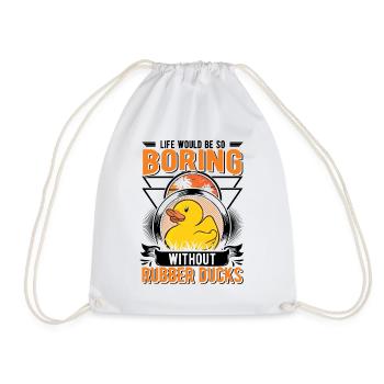 Canard en caoutchouc Cadeau Canard Grinçant Canard Bain Canard - Sac de sport léger - blanc - Devant