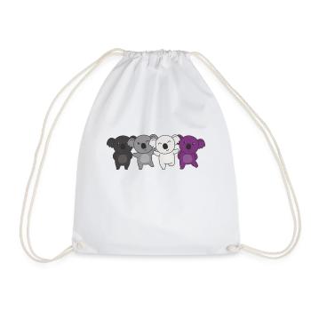 Asexual Flag Pride LGBTQ Doux Koala - Sac de sport léger - blanc - Devant