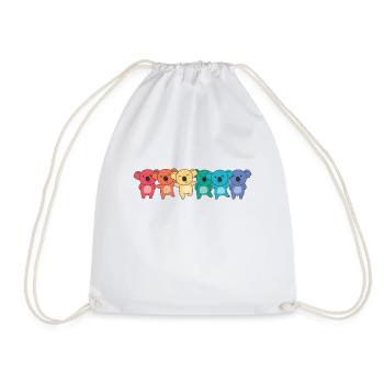 Drapeau arc-en-ciel Gay Pride LGBTQ Koala Doux Koalas - Sac de sport léger - blanc - Devant