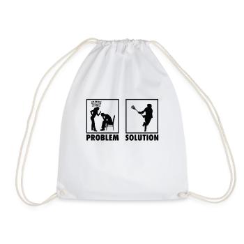 Lacrosse Lacrosse Players Statement Problem - Turnbeutel - Weiß - Vorne