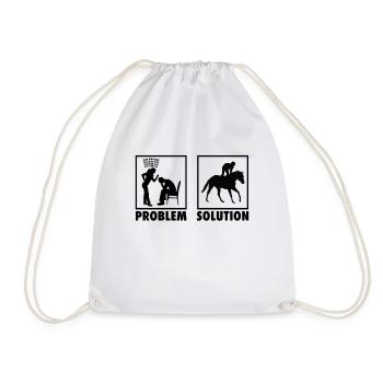 Horse Racing Horse Racers Statement Problem - Turnbeutel - Weiß - Vorne